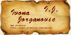 Ivona Jorganović vizit kartica